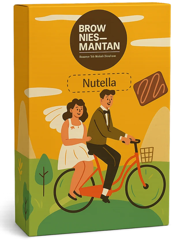 Kemasan Nutella warna jingga